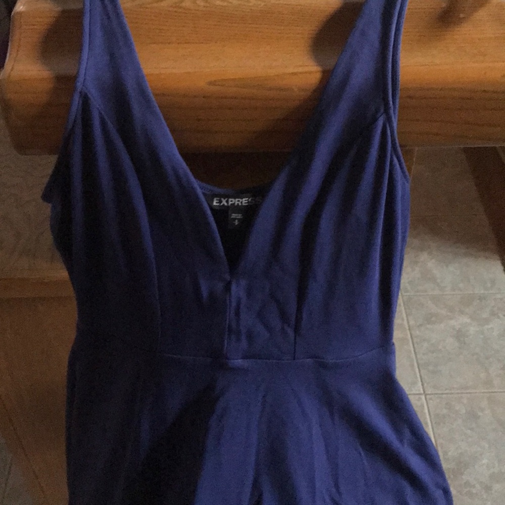 Indigo color Express tank style skater dress.